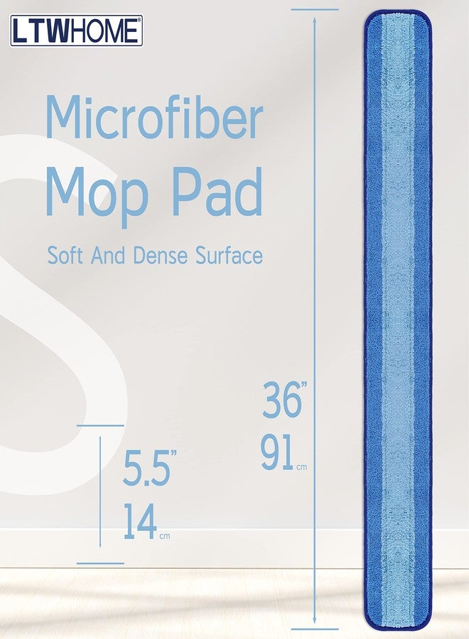 LTWHOME 36 Inch Microfiber Wet or Dry Mop Refill Pads for Hardwood Floor Commercial Supplies (Pack of 6) - Image 2